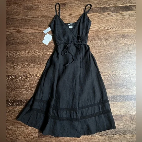 Aritzia Wilfred Linen Wrap Dress, la Bohéme Capsule Collection, Léger Dress - Picture 1 of 8